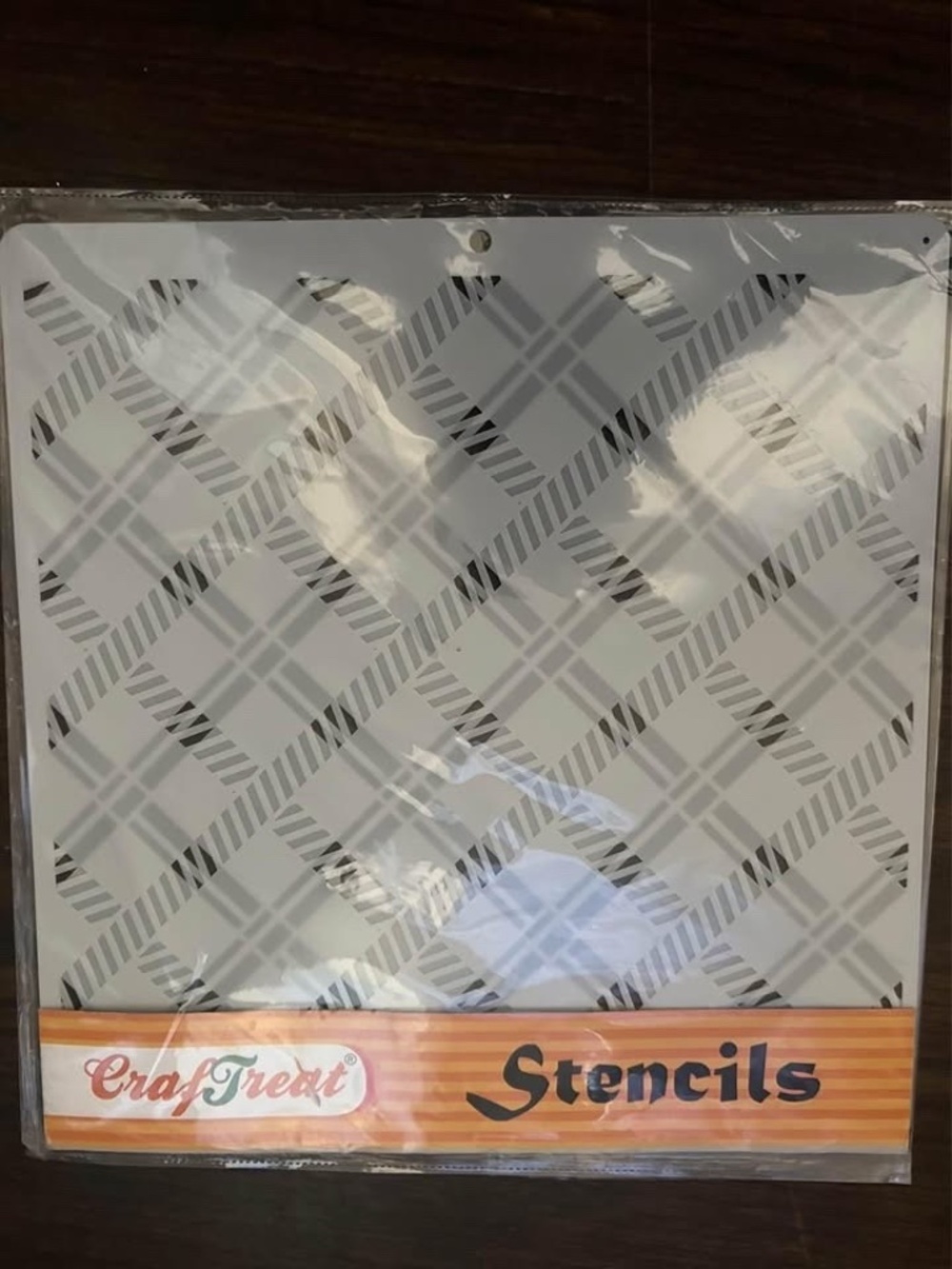 12x12in Painting Stencil - Plaid